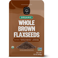 Fgo Organic Whole Brown Flax Seeds, 2 Pound / 32Oz Bulk Resealable Pouch, For Baking, Cooking & Smoothies, Sproutable, Grown In Usa & Canada (Pack Of 1)