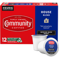 Community Coffee House Blend Medium-Dark Roast Single-Serve Keurig K-Cup Pods, 12 Count (Pack Of 1)