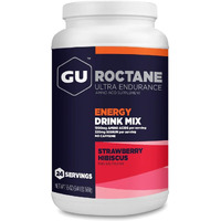 Gu Energy Roctane Ultra Endurance Energy Drink Mix, Vegan, Gluten-Free, Kosher, And Dairy-Free N-The-Go Energy For Any Workout, Strawberry Hibiscus, 3.44 Lb. Canister (24 Servings)