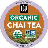 Fgo Organic Chai Black Tea K-Cup Pods For Keurig, 24 Count (Pack Of 1), Premium Black Tea With Chai Spice Is Usda Organic, Non-Gmo, & Recyclable With Naturally Occurring Caffeine