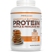 Pescience Protein Pancake & Waffle Mix, Homestyle Buttermilk, 15G High Protein Snacks, Whey And Casein Blend, 36 Servings, Just Add Water