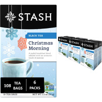 Stash Christmas Morning Black Tea, Non-Gmo, 18 Tea Bags (Pack Of 6)