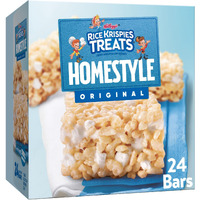 Rice Krispies Treats Homestyle Marshmallow Snack Bars, Kids Snacks, Lunch Snacks, Original, 27.9Oz Box (24 Bars)