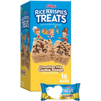 Rice Krispies Treats Marshmallow Snack Bars, Lunch Snacks, Chocolatey Chip Cookie Dough, 12.4Oz Box (16 Count)