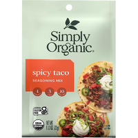 Simply Organic Spicy Taco Seasoning Mix, Vegan Friendly, Kosher, Usda Certified Organic, Gluten Free & Non-Gmo, 1.13 Ounce (Pack Of 12)