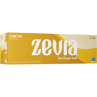 Zevia Zero Sugar Soda, Cream Soda, 12 Ounce Cans (Pack Of 12)