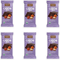 Missy J's Organic Carob Bars Hazelnut 3 Oz 6 Pack, Made With Coconut Sugar, Vegan, Gluten And Caffeine Free, Healthy Substitute For Chocolate, Perfect For Snacks And Treats