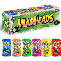 Sour Fruity Soda With Classic Warheads Flavors - Perfectly Balanced Sweet And Sour Soda - Warheads Candy Throwback Treat, Soda, Cocktail Mixer, Pack Of 12, 12Oz Cans (Variety Pack)