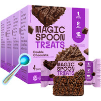 Magic Spoon Treats - High Protein, Low Carb, Keto Friendly, Low Sugar, Gluten Free, Crispy Protein Bar Cereal Bar, On-The-Go Healthy Snack (Double Chocolate, 16 Bars)