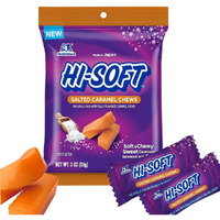 Hi-Soft Salted Caramel Chews, 6 Stand Up Pouches, 3 Oz - Soft, Taffy Salted Caramel Chewy Candy For Sharing Treats - Bulk Candy Individually Wrapped