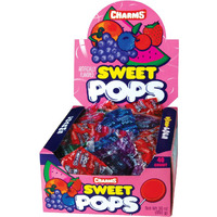 Charms Sweet Pops Lollipops - Individually Wrapped Candy Suckers - Peanut Free, Gluten Free - Bulk Treat For Kids And Adults - 48 Count (Pack Of 1)