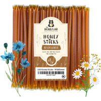 The Honey Jar - Wildflower Varietal Honey Sticks - Pure Honey Straws For Tea, Coffee, Or A Healthy Treat - One Teaspoon Of Flavored Honey Per Stick - Made In The Usa, Real Honey - (100 Count)