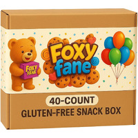Foxy Fane 40 Count Gluten-Free Healthy Snack Box - Premium Holiday, Christmas & New Year Gift Care Package Full Of Chips, Nuts, Bars, Popcorn - Bulk Bundle Of Delicious Gluten Free Treats (40 Snacks)