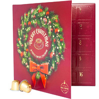 Christmas Advent Calendar With 24 Compatible Pods From Real Coffee. Recyclable Original Line Aluminium Capsules. One Capsule For Each Day. Explore 11 Delicious Varieties. Red Edition
