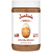 Justin's Vanilla Almond Butter, Gluten-Free, Non-Gmo, Vegan, Sustainably Sourced, 16 Ounce Jar