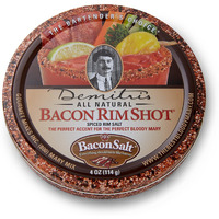 Demitri's Bacon Rimshot Spiced Rim Salt - Bacon Flavored Salt Rimmer For Cocktails - Drink Garnish - Perfect For Bloody Marys, Margaritas, And More - 4Oz Tin (Pack Of 1)
