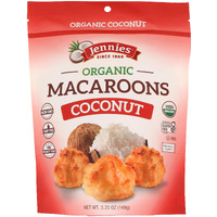 Jennies Organic Coconut Macaroons, 5.25Oz | Dairy Free | Peanut Free | Gluten Free | Individually Wrapped