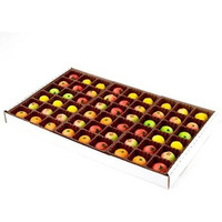 Bergen Marzipan 54 Piece Assorted Fruit Box Tray Net Weight 25 Oz