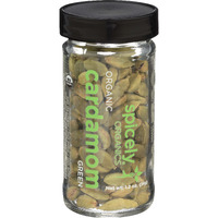 Spicely Organics Cardamom Pods Green Whole 1.20 Ounce Jar Certified Gluten Free