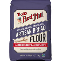 Bob's Red Mill Artisan Bread Flour, 5Lb (Pack Of 1) - Vegan, Kosher, Unbleached, Unbromated