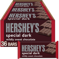 Hershey's Special Dark Mildly Sweet Chocolate Candy Bars, 1.45 Oz (36 Count)