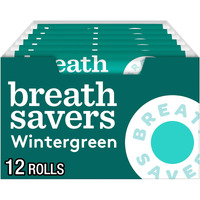 Breath Savers Wintergreen Sugar Free Breath Mints Rolls, 0.75 Oz (24 Count)