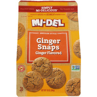 Mi-Del Cookies Ginger Flavored Snaps - Non Gmo Certified, 0G Trans Fat Swedish Ginger Snaps Cookies Old Fashioned (Pack Of 1)