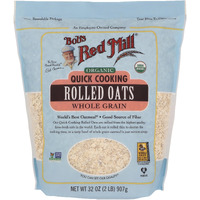 Bob's Red Mill Organic Quick Cooking Rolled Oats, 32Oz (Pack Of 1) - Non Gmo, Whole Grain, Vegan, Kosher