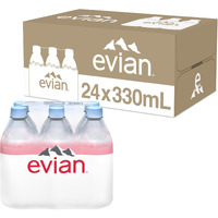 Evian Natural Spring Water, 330 Ml (11.15 Fl Oz) Bottles, 24 Pack