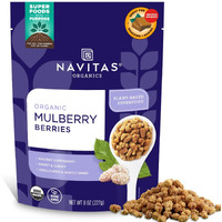 Navitas Organics Mulberries, 8 Oz. Bag, 8 Servings - Organic, Non-Gmo, Sun-Dried, Gluten-Free, Sulfite-Free (Pack Of 1)