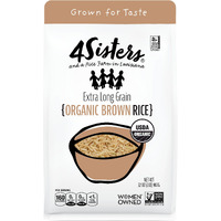 4Sisters - Organic Long Grain Brown Rice - Grown In Usa - Sustainably Grown - Women Owned - Farm To Table - 2Lb