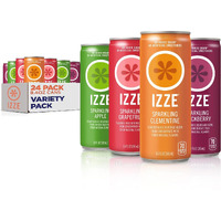 Izze Sparkling Juice, 4 Flavor Variety Pack, 8.4 Fl Oz (24 Count)