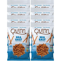 Quinn Gluten Free Sea Salt Pretzel Sticks - Whole Grain, Made With Real Ingredients, Whole Grain Sorghum, Sea Salt, Vegan, Gluten Free, Dairy Free, Non-Gmo - 5.6 Oz (Pack Of 8)