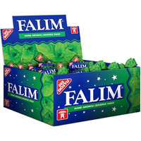 Falim Sugarless Plain Gum Individually Wrapped, Mint Flavored, 100 Piece