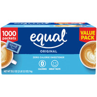 Equal 0 Calorie Sweetener, Aspartame And Acesulfame-K Sweetener Packets, Zero Calorie Sugar Alternative, Erythritol Free, 1000 Ct (Pack Of 1)