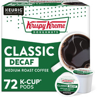 Krispy Kreme Classic Decaf, Single-Serve Keurig K-Cup Pods, Medium Roast Coffee Pods, 72 Count