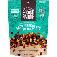 Second Nature Dark Chocolate Medley Trail Mix, 12 Oz. Resealable Pouch (Pack Of 1) - Certified Gluten-Free Snack Mix - Dark Chocolate And Nut Trail Mix Ideal For Quick Travel Snacks Or Lunch Snacks