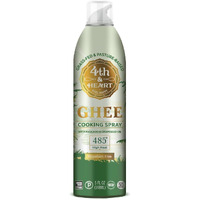 4Th & Heart Original Ghee Oil Non-Stick Cooking Spray, Made With Grass-Fed, Pasture-Raised Ghee, Keto, Lactose-Free, Certified Paleo Baking Spray (5Oz)