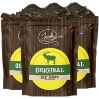 Jerky.Com Original Elk Jerky 3-Pack - High-Protein, Low-Fat, Exotic Snack - Gluten-Free, All-Natural Ingredients - Perfect For Hiking, Camping, And On-The-Go 1.75Oz (Pack Of 3)