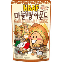 [Official Gilim Hbaf] Korean Garlic Bread Seasoned Almonds Nut Protein Snack | After-School, Work, Trip Camping Snack | Pre-Workout Snack | Asian Snack Korean Sovenior (Garlic Bread 1X190Gram Pack)