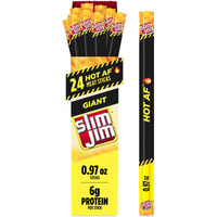 Slim Jim Giant Smoked Meat Sticks, Hot Af Flavor, 6G Protein Per Stick, 0.97 Oz. (24 Count)