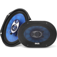 Pyle 6.5\" Three-Way Sound Speaker System-180 W Rms/360W Power Handling W/4 Ohm Impedance And 3/4\'\' Piezo Tweeter For Car Component Stereo,Round Shaped Pro Full Range Triaxial Loud Audio -Pl63Bl,Blue