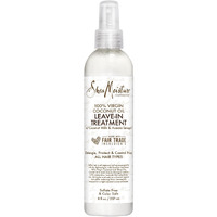 Shea Moisture 100% Virgin Coconut Oil Leave-In Treatment, Shine Curly And Tame Frizz For Tangle-Free Hair, All Natural Certified Organic, 8 Ounce