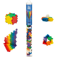 Plus Plus - Open Play Tube - 70 Piece Basic Color Mix - Construction Building Stem | Steam Toy, Interlocking Mini Puzzle Blocks For Kids