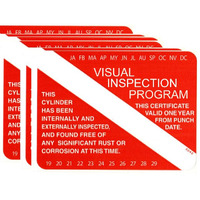 Onlinescuba Six Pack Scuba Tank Visual Inspection Sticker Vip