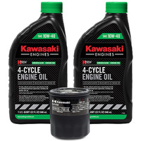 10W-40 Kawasaki Oil Change Kit, (1) 49065-7010 Oil Filter & (2) 99969-6296 Quarts Of Oil