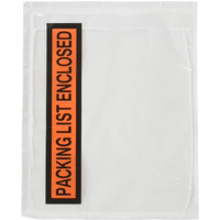 1000 Pieces 4.5X5.5\" Clear With \"Packing List Enclosed\" Printing Pouch Envelope Bag For Invoice Packing Slip