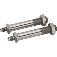 Stainless Thru-Fcompatible With Rame Brake Line Fittings, 2-1/4-2-3/4 Inch