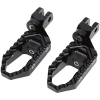 Mc Motoparts Black Cnc 25Mm Adjustable Riser Front Touring Foot Pegs Compatible With Nc 700 S/X 12-16 Nc750X Nc750S 16-19 20 21 22 23 Nc 750
