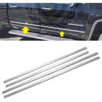 Lj International Quality Accessories Triple Chrome Plated Side Molding Belt Trims For Chevrolet Silverado+Gmc Sierra